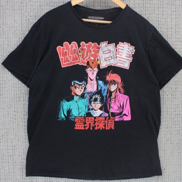Yu Yu Hakusho Shirt Mens XL Black Short Sleeve Anime Manga Series 1994 - Picture 1 of 6